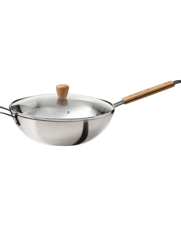 Wok VARDAGEN ze szklaną pokrywką, Ø32 cm