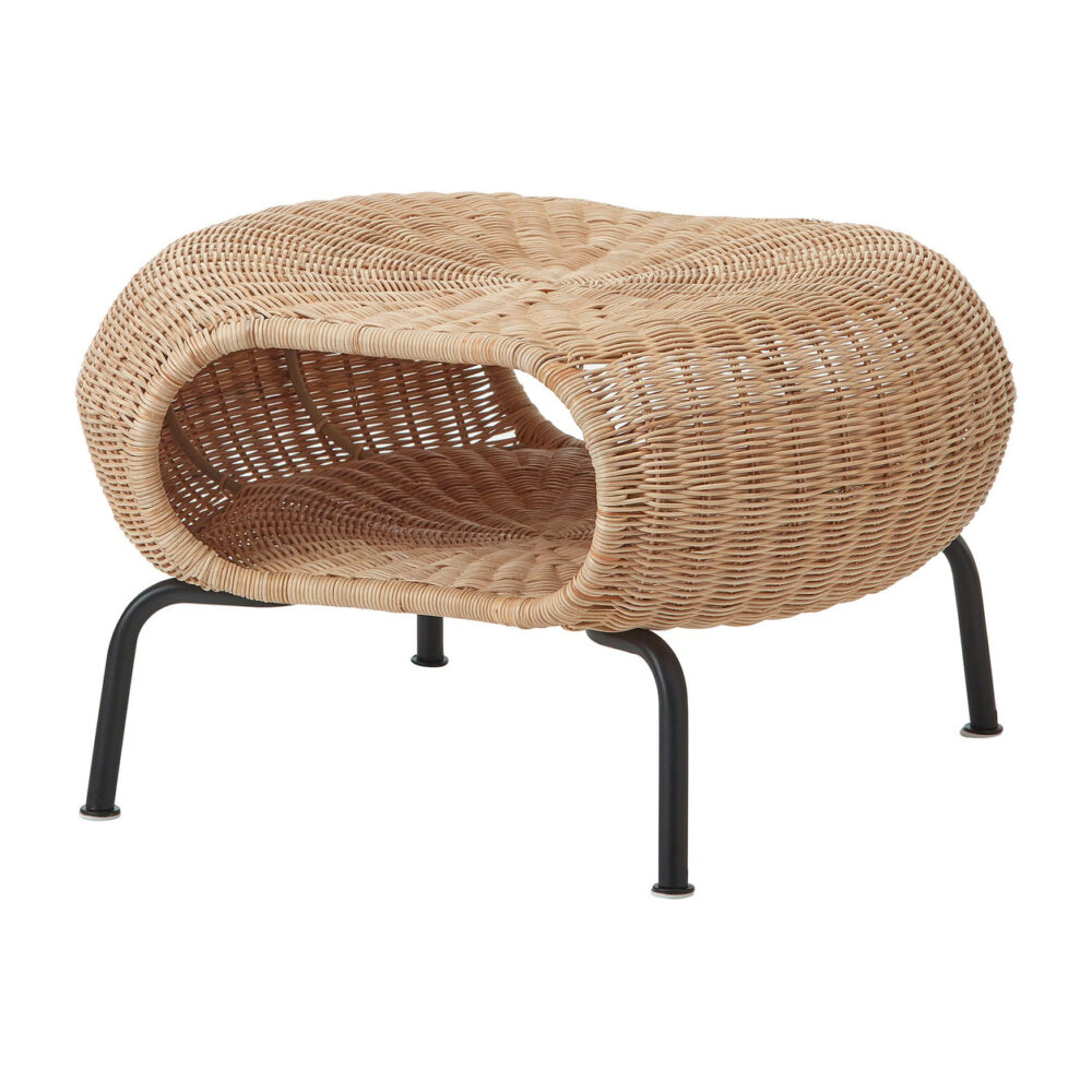 Podnóżek rattanowy GAMLEHULT ze schowkiem 62 cm