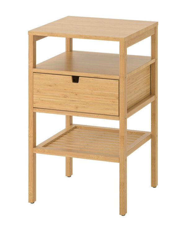 Stolik nocny NORDKISA bambusowy 40 × 40 cm