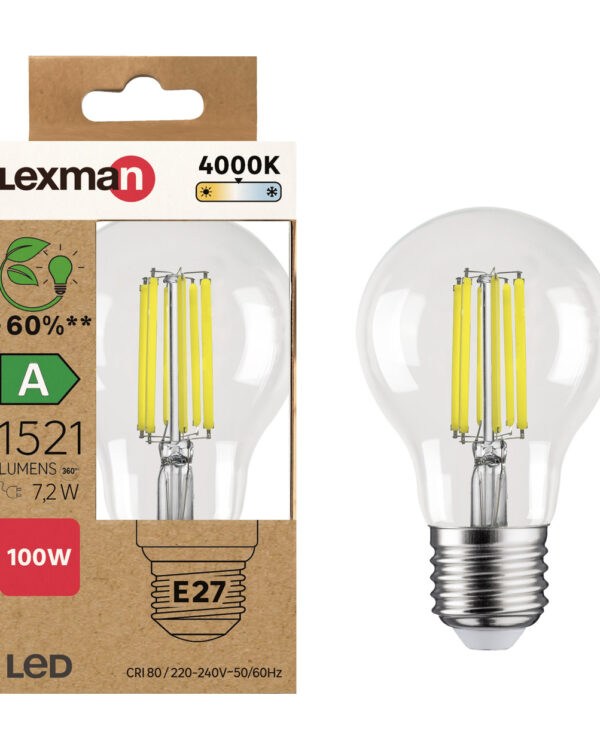 Żarówka LED Lexman E27 7,2 W 1521 lm, neutralna biel