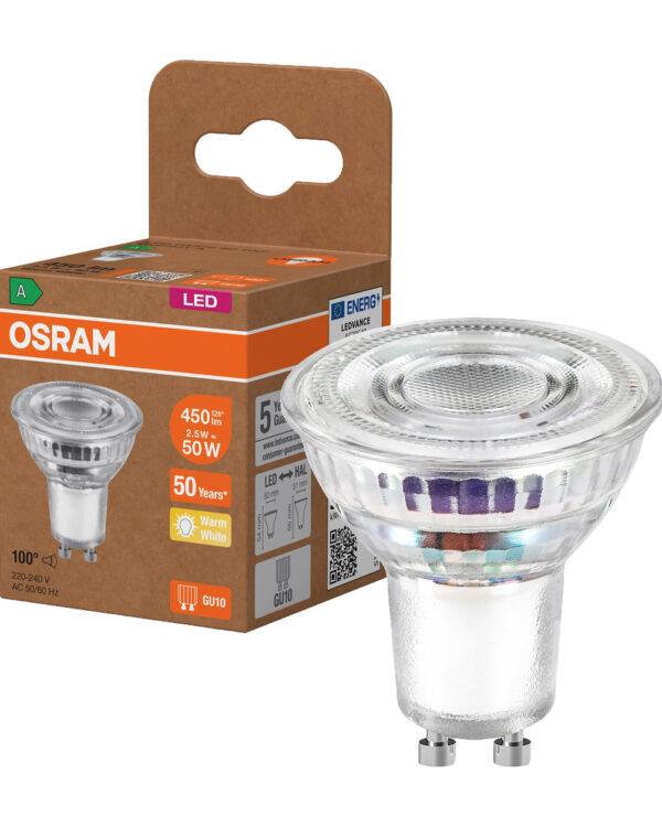 Żarówka LED Osram GU10 2,5 W 2700 K, klasa A