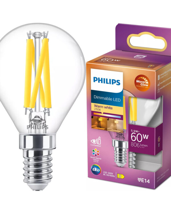 Żarówka Philips WarmGlow E14 P45 5,9 W 806 lm