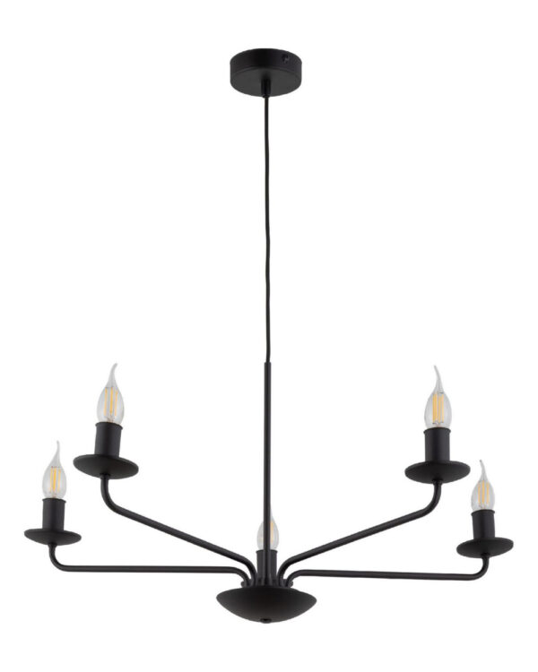 Żyrandol TK-Lighting Limal 5 × E14, czarny