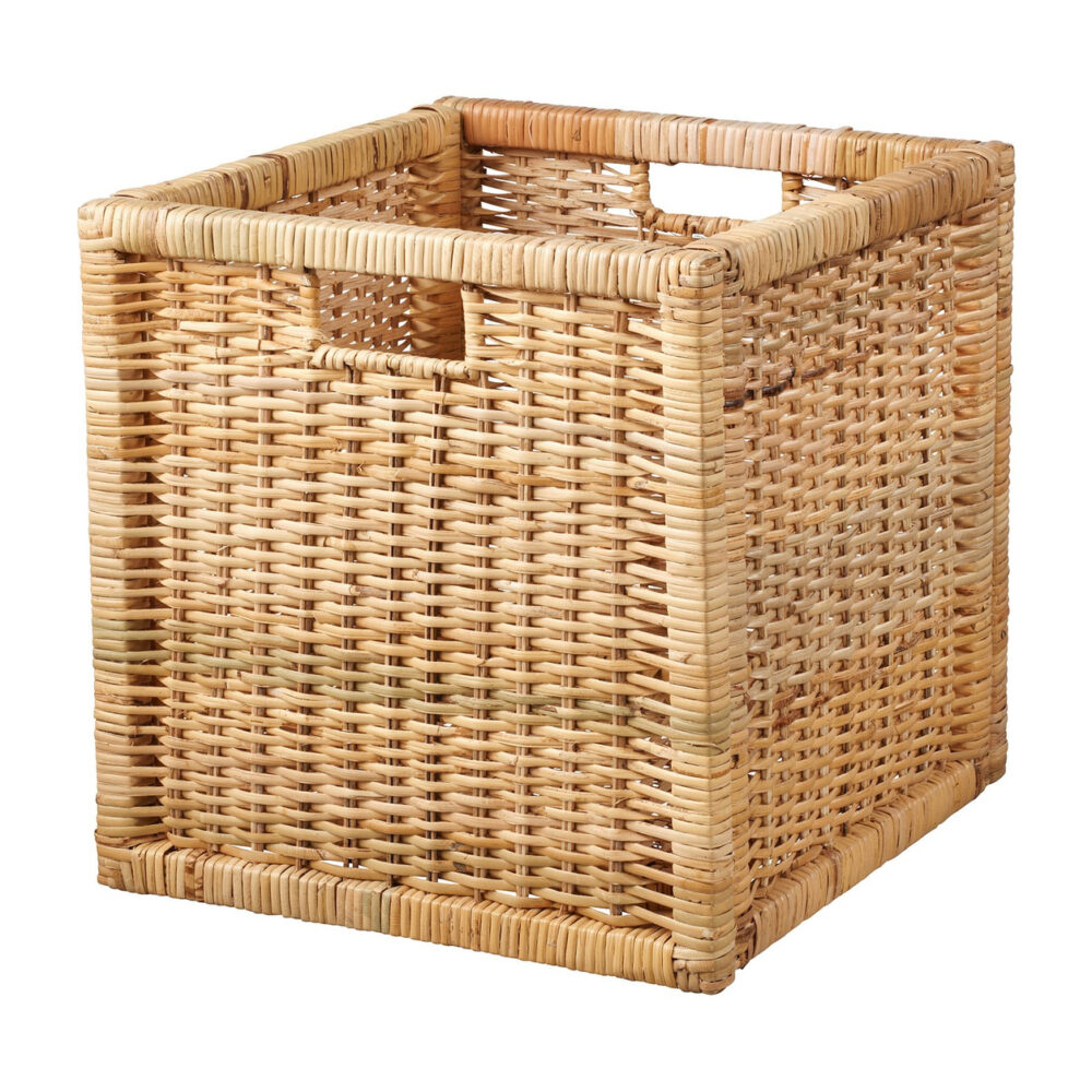 Kosz rattanowy BRANÄS 32×34×32 cm, naturalny