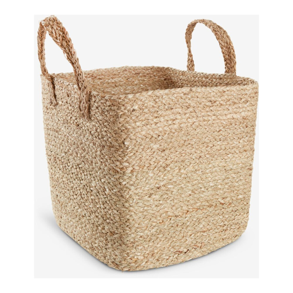 Kosz pleciony ELI 37×37×32 cm, naturalny