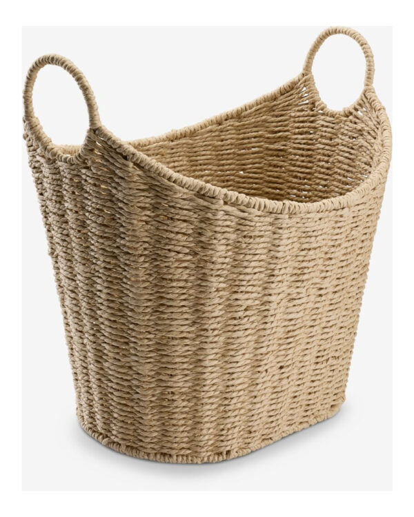 Kosz pleciony LEO 32×42×40 cm, naturalny
