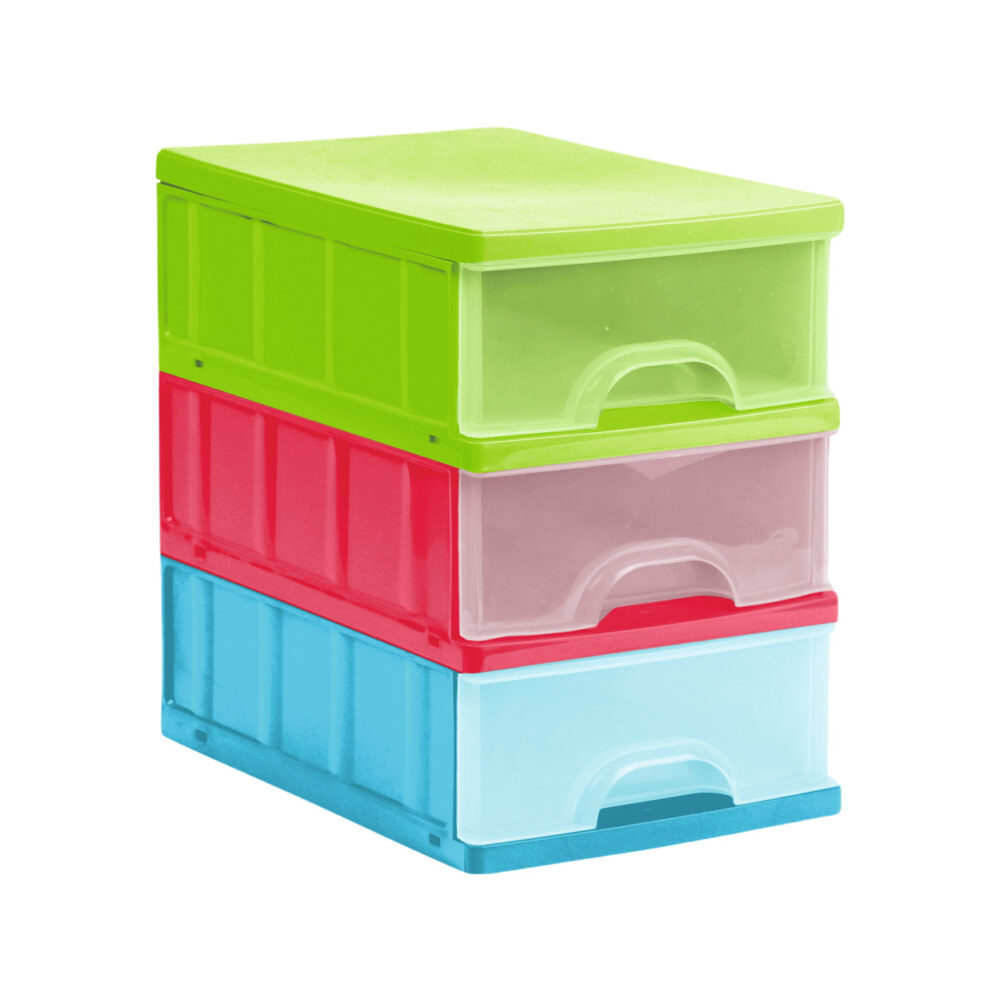Organizer z 3 szufladami A5 25×18×27 cm