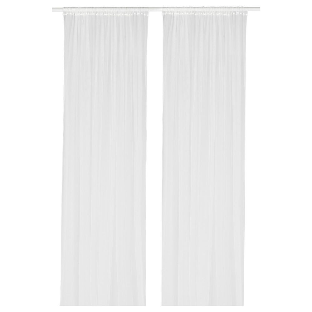 Firanki  białe 280 × 300 cm – komplet 2 szt.